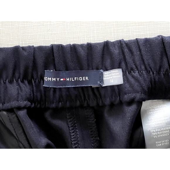 Tommy Hilfiger Sz 14 Sloane Pant Navy Slim Office Tailored Stretch Versatile - Picture 10 of 11